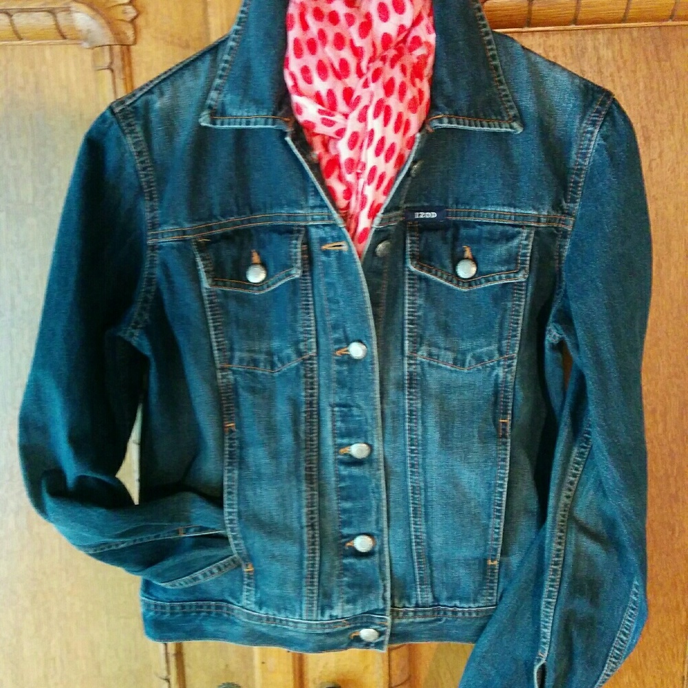 Izod Cotton Denim Jacket Size SP